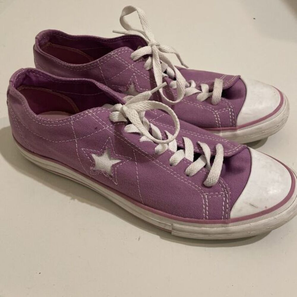 CONVERSE One Star Womens US 10 UK 8 EUR 41.5 Skater‎ Shoes Purple Lavender Cons - Picture 2 of 15